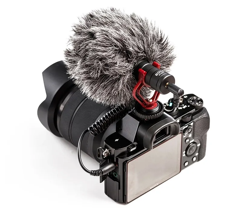 Boya-micrófono profesional BY-MM1 con cable, grabadora de Audio cardioide, entrevista, para cámaras y teléfonos, Original de fábrica