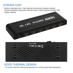 Xput-conmutador de 5 puertos HDMI, 5 en 1, salida 5x1, HDMI, 5 entradas a 1 salida