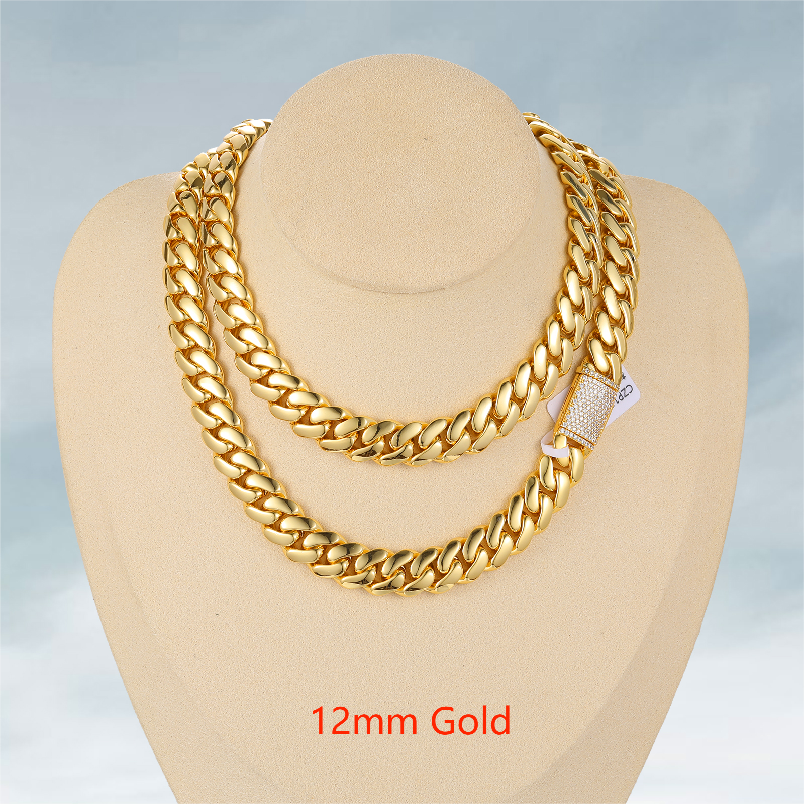 12mm Diamond Lock - Gold