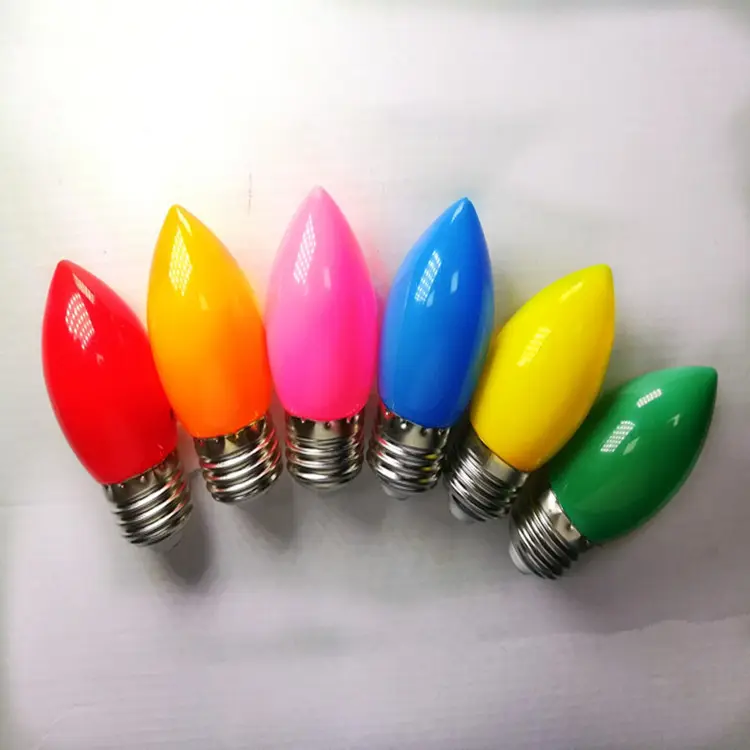 c9 led bulbs E12 E14 c7 led christmas bulbs 1W 3W  SMD plastic color bulb led light outdoor indoor decor
