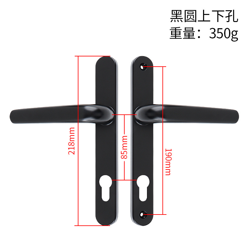 Black upper and lower holes-handle