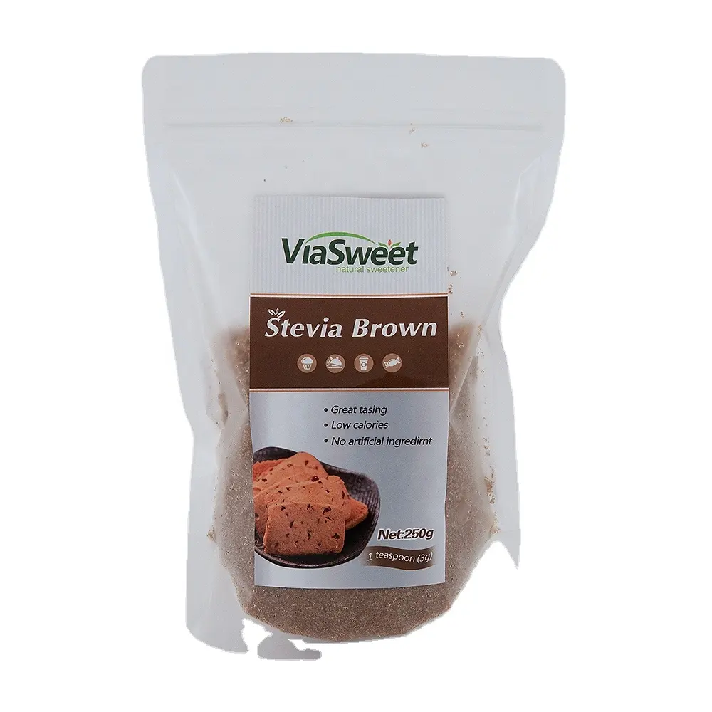 International price for China bulk pure stevia powder brown sweetener