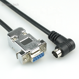 MINI DIN8PIN TO DB9plcプログラミングケーブル8ピンMiniDin直角 - Product Image 1