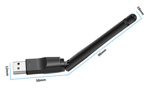 Techkey 802.11n/g/b USB 2.0 Wifi适配器，带150mbps速度外部无线加密狗和天线，用于PC/LAN USB以太网 - Product Image 4