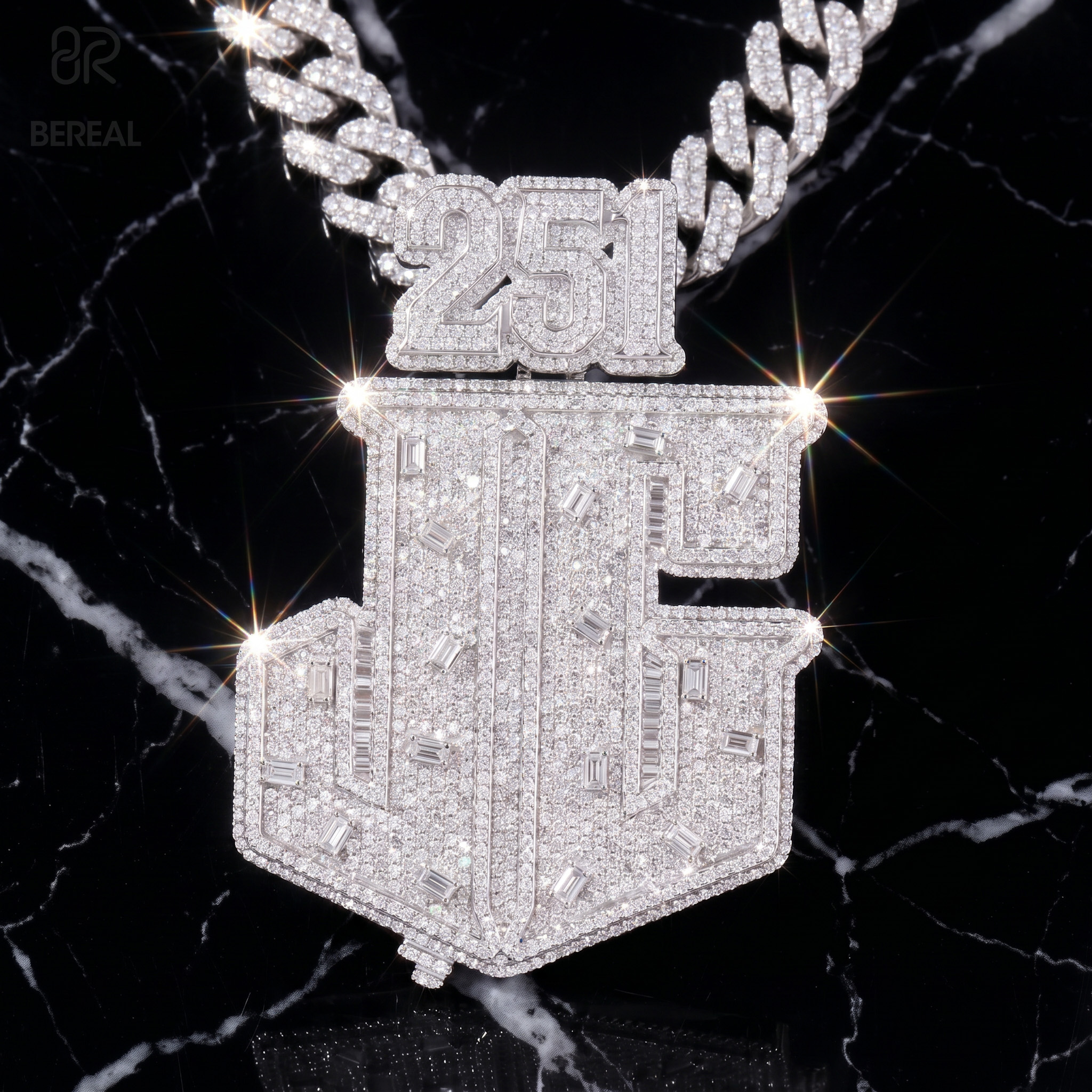 Moissanita de 3 pulgadas + Plata de Ley S925