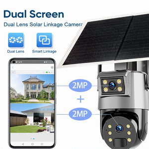 Ubox 4G Solar al aire libre de doble lente de seguridad inalámbrica CCTV alimentado por batería con tarjeta Sim Función de visión nocturna Wifi Cámara Ip - Product Image 2