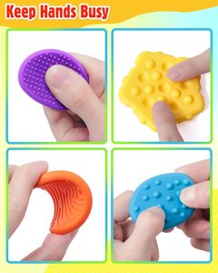 LEDUN giocattolo antistress in Silicone per uso alimentare-pietra sensoriale in Silicone-giocattolo sensoriale antistress-migliora la concentrazione - Product Image 6