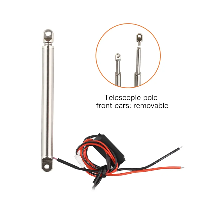 6v Mini Elétrica Push-Pull Telescópica Rod Com Placa de Proteção de Limite Grande Impulso Mini Atuador Elétrico DIY Modelo Lifting Rod