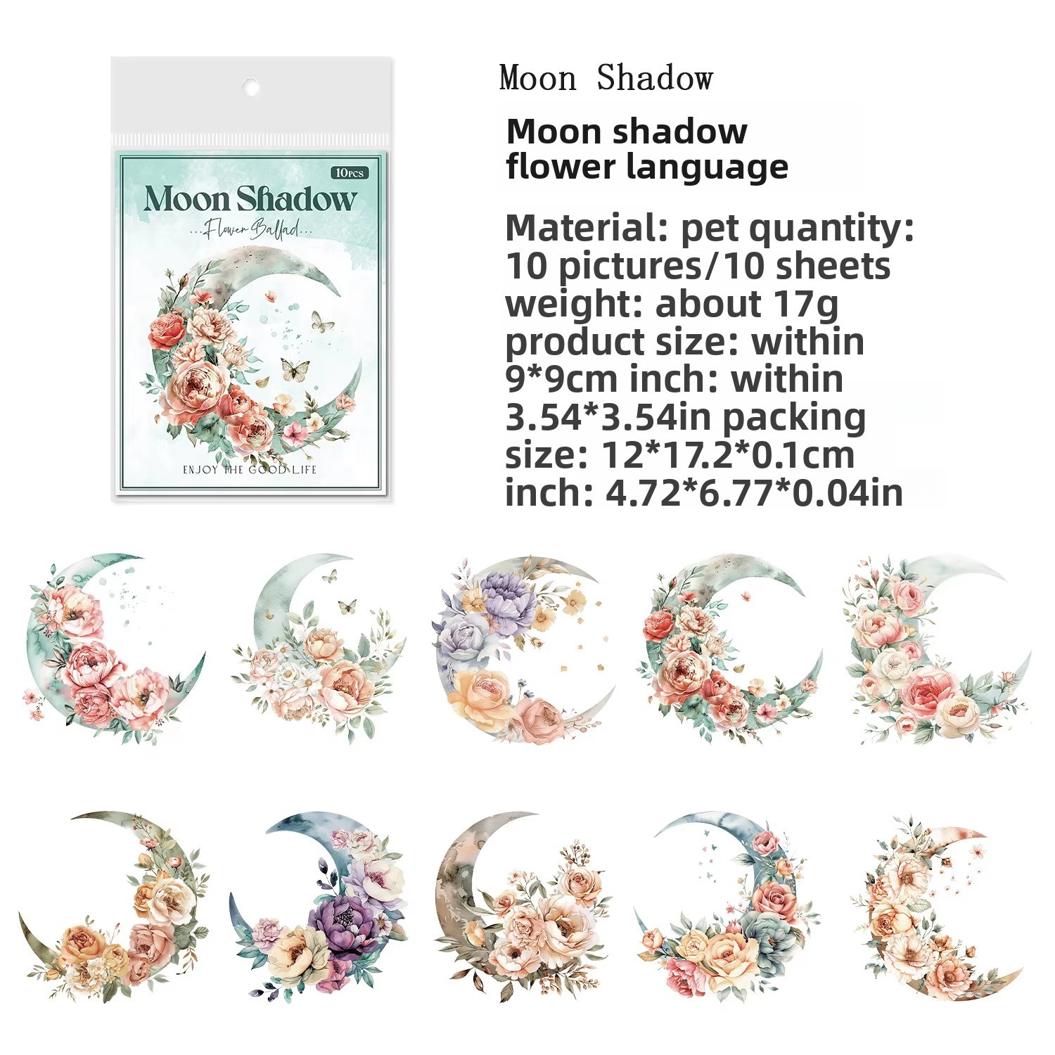 D Moon Shadow Flower Sea