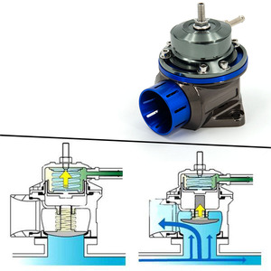 40MM yarış araba GReddy FV stil BOV şamandıra valfi kapalı darbe vana yüzer vana mavi alüminyum anodik oksidasyon - Product Image 5
