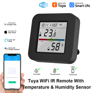 Tuya 3 in1Универсальный инфракрасный Wi-Fi умный ИК пульт дистанционного управления с температурным и влажным движением с экраном работает с Alexa - Product Image 2