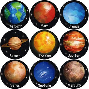 Özel gezegenler güneş sistemi Sticker okul çocuklar için eğitim ve öğrenme faaliyetleri motivasyon çıkartmaları - Product Image 2