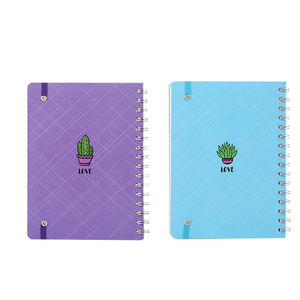 Cactus fantasia Design stampa punteggiata A5 taccuino Logo personalizzato PP PVC diario rilegato a spirale per studenti e Business fascia elastica - Product Image 2