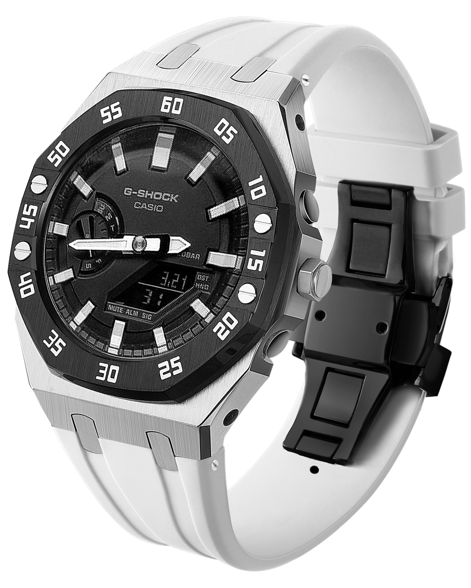Argent noir + Blanc