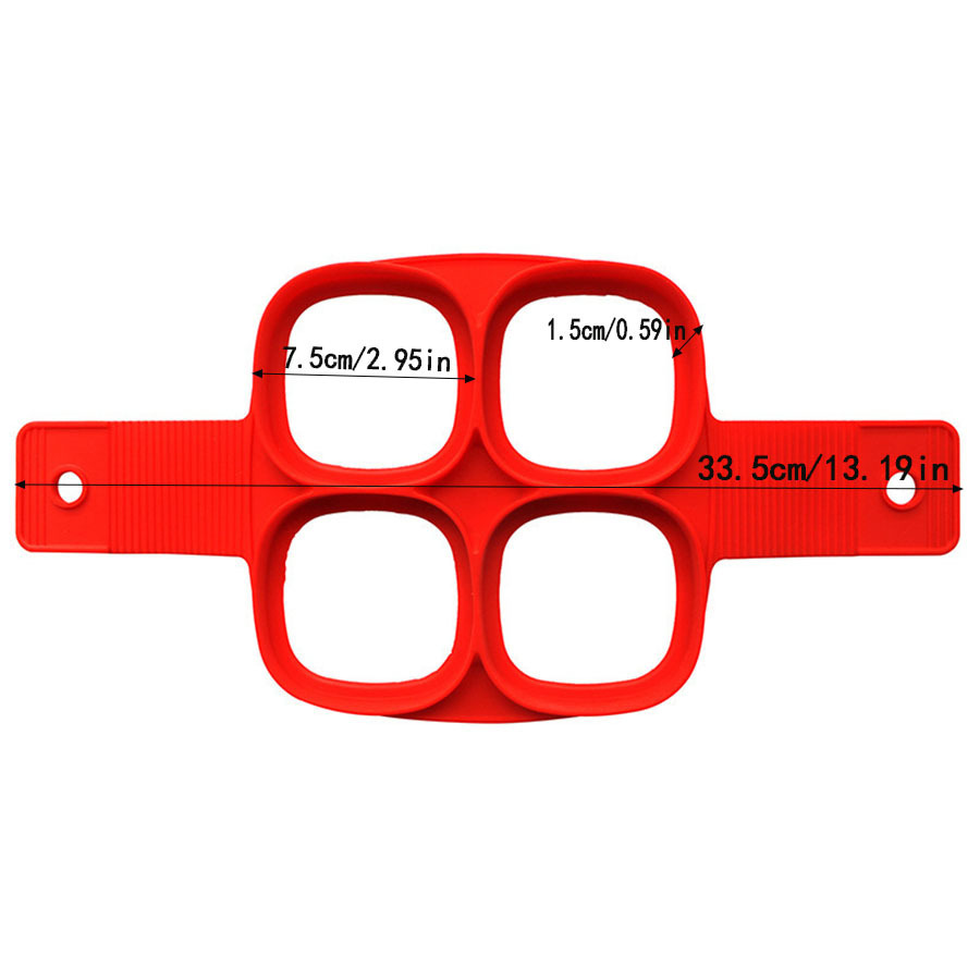 red-4 hole square