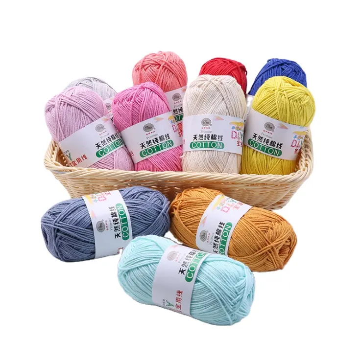 Popular selling in Europe market 100 crochet cotton yarn environmentally friendly dyed for baby