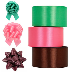 Populaire 5cm largeur étoile tirer arcs couleur unie vert célébrations décoratif emballage cadeau rubans de <span class=keywords><strong>satin</strong></span>