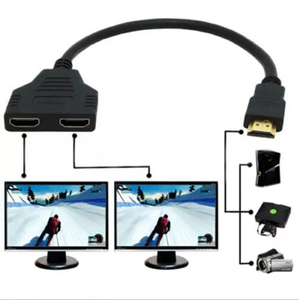 Para HDMI macho a HDMI hembra Video Splitter 1 en 2 equipos de biblioteca de salida hechos de plástico - Product Image 5