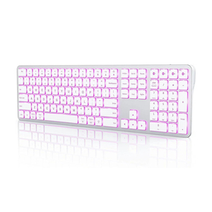 Teclado retroiluminado Teclado inalámbrico recargable Teclado inalámbrico Delgado ultrafino para Mac Android Win - Product Image 2