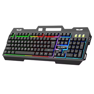 Teclado con cable lavable para juegos RGB, teclado para jugadores, teclados con cable para computadora