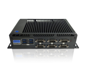 Fanless เครื่องคอมพิวเตอร์ขนาดเล็กที่มี6 RS232 COM 2 LAN 2HD-MI 8 USB สนับสนุน Din Rail อุตสาหกรรมมินิกล่องพีซี - Product Image 1
