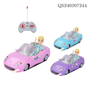 QSของขวัญส่งเสริมการขายพลาสติกรีโมทคอนโทรลรุ่นรถของเล่น 3 สี 1:18 Scale 4CH R/Cจําลองรถของเล่นมินิตุ๊กตา - Product Image 3