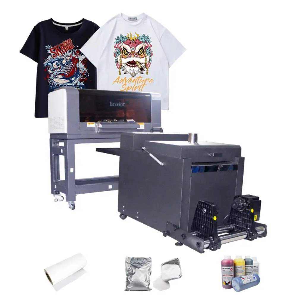 Stampante DTF 2 testina di stampa XP600 DTF macchina da stampa stampante per indumenti DTF a getto d'inchiostro formato A2