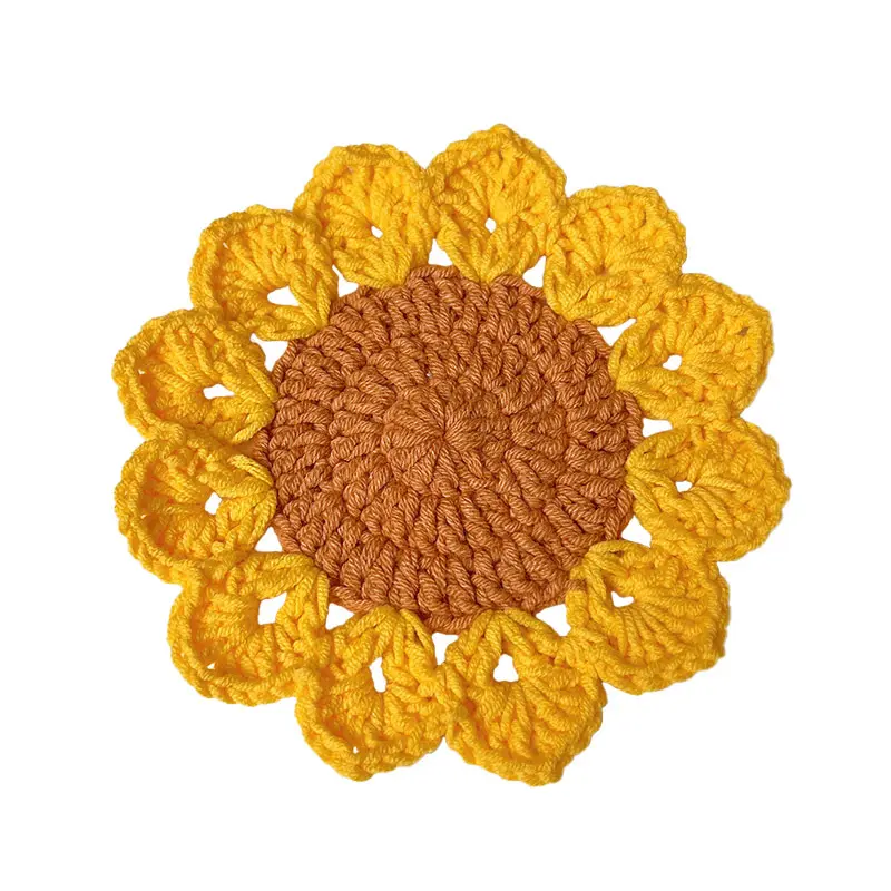 Round Flowers Lace Crochet Coasters Cotton Cup Mat crochet placemats for Table DIY Home Decoration Macrame Vintage Decor