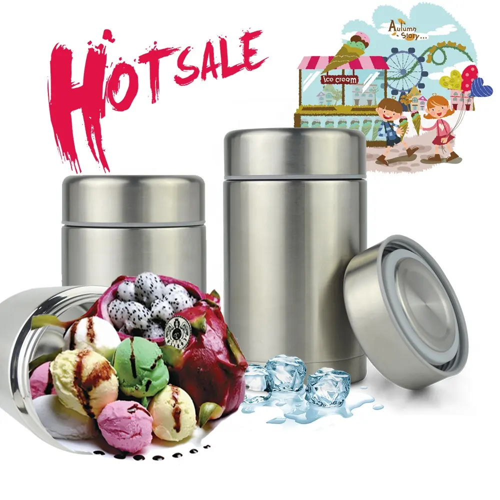 2023 New Wholesale Vacuum Insulated Food Jar Hot Food Containers Wide Mouth Stainless Steel Vacuum Flasks Thermal Soup Container