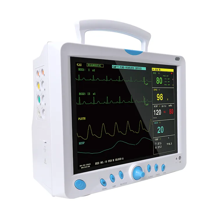 CONTEC garanti 12 ay CMS9000 çok parametre taşınabilir hasta monitörü tıbbi ekipmanlar