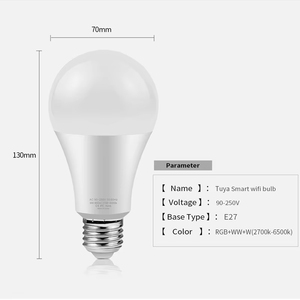 Tuya WIFIコントロールRGBスマートWifi照明E27電球ワイヤレスアプリコントロール調整可能A19 Led Blub - Product Image 3