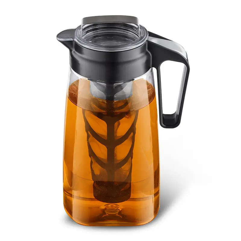 Çok demlemek Tritan plastik çaydanlık + su ısıtıcısı + sürahi demlemek ve hizmet sıcak çay, buzlu çay, soğuk demlemek çay ve meyve Infused su çay makinesi