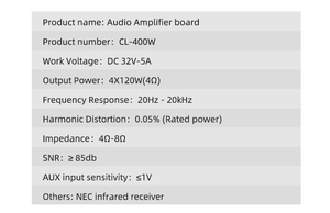 Placa amplificadora de Audio de potencia 2,1, placa de módulo de amplificadores profesionales de Clase D para equipos de sonido/amplificadores/altavoces - Product Image 6