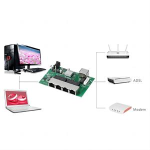 Ethernet anahtarı POE 5 Port ağ Gigabit Ethernet anahtarı PCB masaüstü güvenlik kameraları için 2/4/6/8 port ethernet anahtarı pcb - Product Image 5