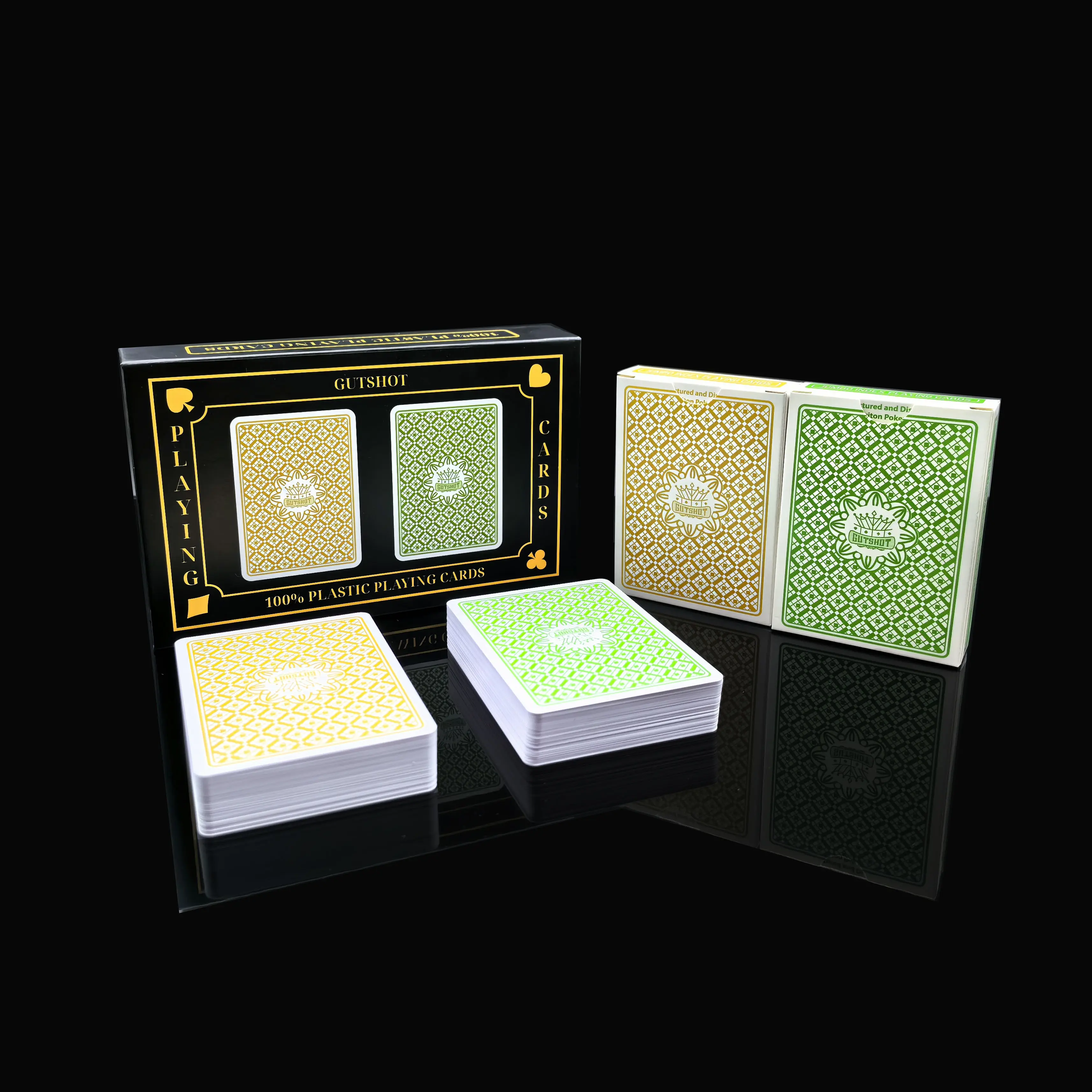 Plastik malzeme su geçirmez kutu ön ve arka baskı ile 100% PVC süblimasyon oyun kartı özel Poker oyun kartı