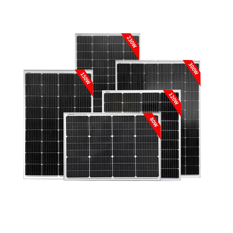 Класс солнечных панелей 5bb 18V 48v 80w 100w 200w 300w 400w 500w портативный моно панели солнечных батарей