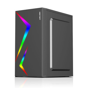 カスタマイズされたM-ATX PCケースゲーマー用CPUキャビネットRGB冷却ファンPCミッドタワーRGBデスクトップケーシングゲームケースコンピュータ用 - Product Image 4