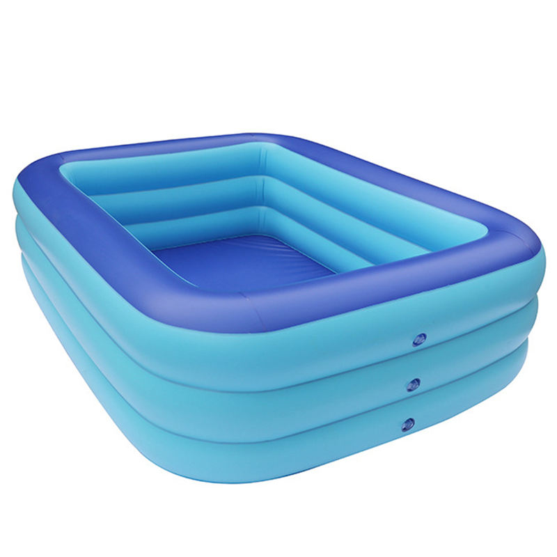 Square dark and light blue