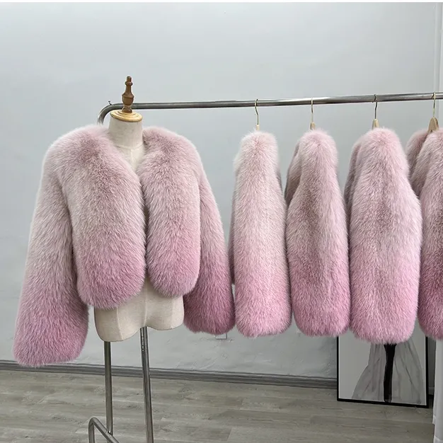 2023 nouveau Style manteau de fourrure pour femmes vraie fourrure veste 100% naturel fourrure de renard luxe et à la mode vêtements pour femmes