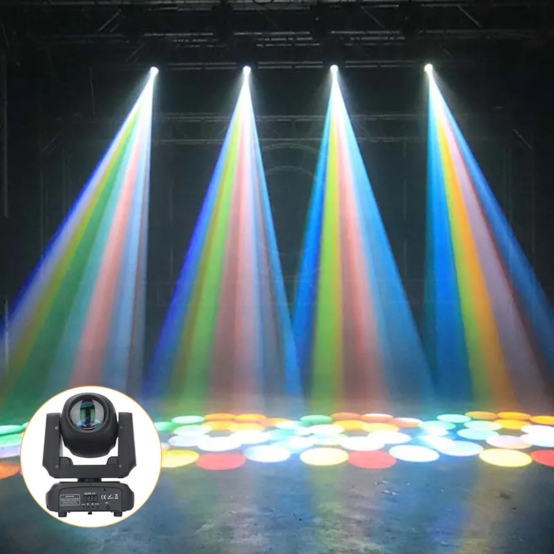 Spot colorido com controle de luz LED Dmx para festa de casamento, farol de cabeça móvel 120W