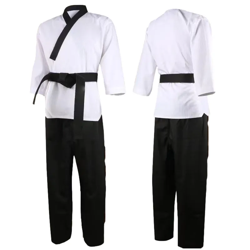 卸売Uniforme De Taekwondo Coree DobokインターナショナルテコンドーItfブラックベルトドボック