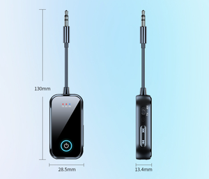 2合1 AUX无线音频适配器，用于蓝牙5.4 HiFi立体声音乐接收器/发射器3.5毫米麦克风汽车飞机电视电脑扬声器 - Product Image 6