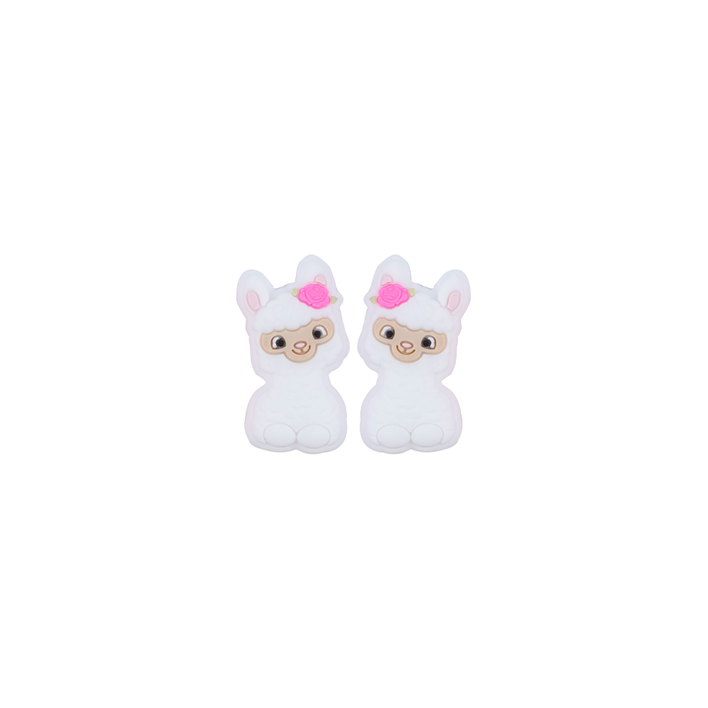 Perle focale mouton mignon Blanc SA102