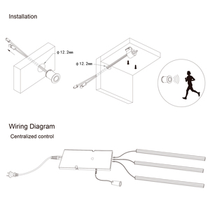 Interruptor de sensor de movimiento PIR de rango de detección largo de 12mm Sensor activado por humanos para uso doméstico y de oficina - Product Image 6