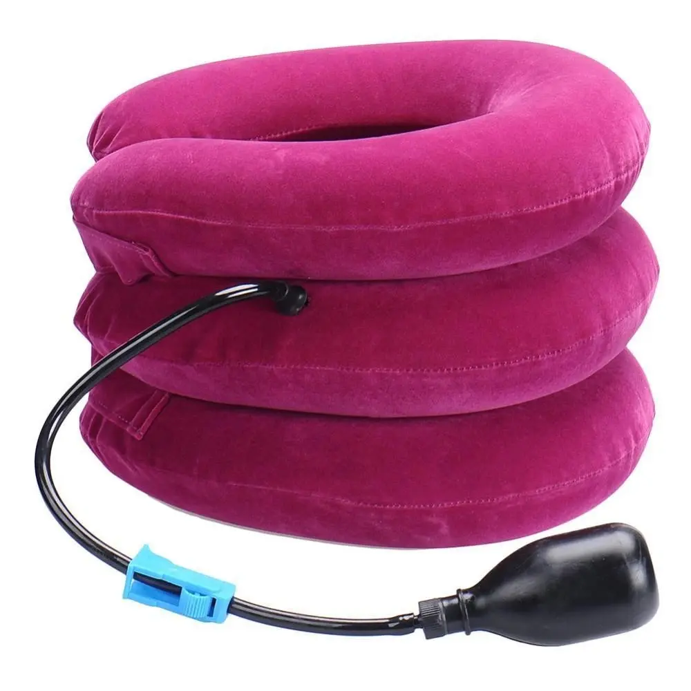 Cojín ortopédico de tracción Cervical, almohada inflable ajustable de aire para cuello, marca privada