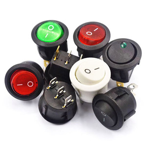 <strong>KCD1</strong>-<strong>3</strong> <strong>3</strong>-Pin <strong>3</strong>-Position Rocker Switch with On-Off-On Function T105 Model <strong>KCD1</strong> 250VAC Max Voltage Waterproof Blue Lamp Color