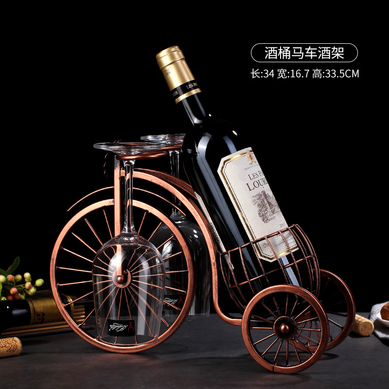 Barrel carriage wine rack
