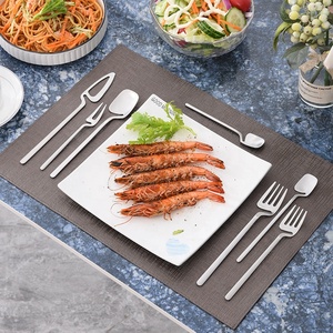 不锈钢餐具套装304吊杯设计创意餐具简约风格网红餐具7件套 - Product Image 1
