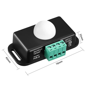 Alta calidad 12V 24V Mini PIR movimiento IR Detector infrarrojo Sensor interruptor temporizador ajustable luz LED cuerpo sensor módulo interruptor