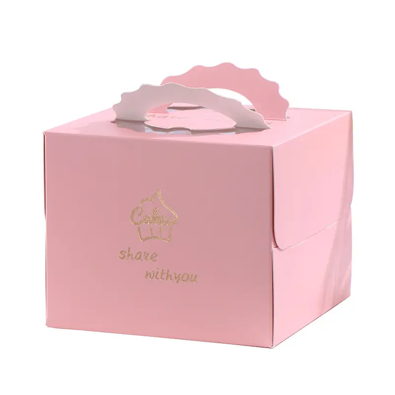 Paper cake box cake handle packaging paper package boxes